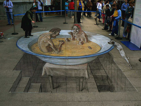 More amazing 3D graffiti images can be found here.